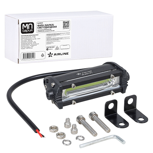 Фара (балка) светодиодная однорядная, 1COB (12LED), дальний свет, 6Вт, 108x30x47мм, 12/24В МП-серия