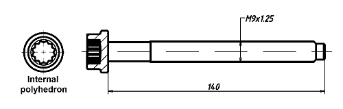 Болты ГБЦ для а/м VW Polo Sedan (10-)/Jetta (11-)/Skoda Fabia II (07-) 1.4i/1.6i [CFNA; BXW] (10 шт.)