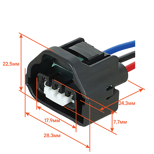Разъём 3 pin с проводами для датчика положения дроссельной заслонки Toyota Avensis, Corolla