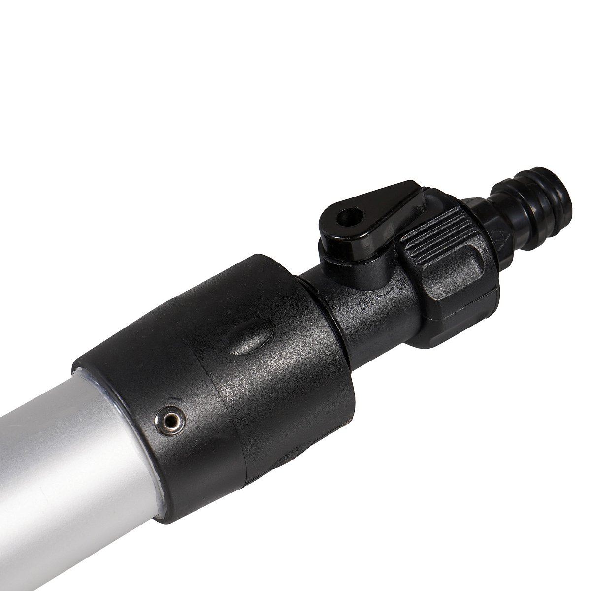 Швабра с насадкой для шланга, щеткой 25см и телескопической ручкой 160-300см