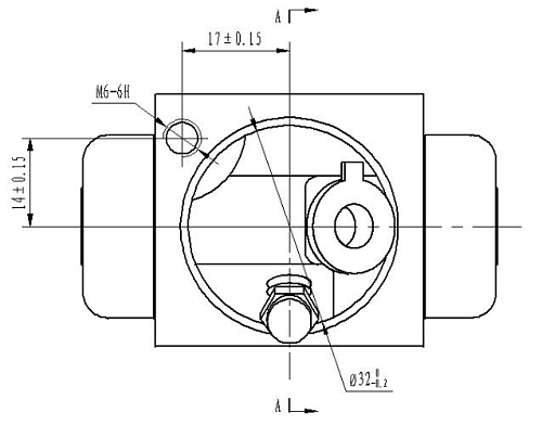 Цилиндр тормозной для автомобилей Renault Duster (10-) 4WD задний правый d=19мм