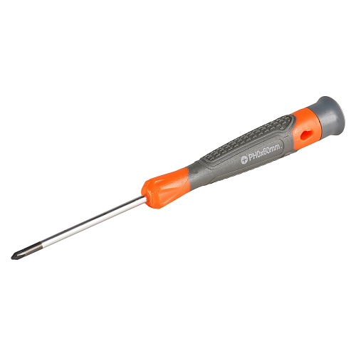 Отвертка крестовая PH0x60мм, магнитный наконечник, пласт.подвес