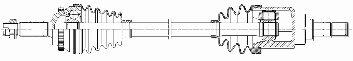 Привод передний правый для автомобилей Geely Emgrand 7 (17-) 1.8i CVT