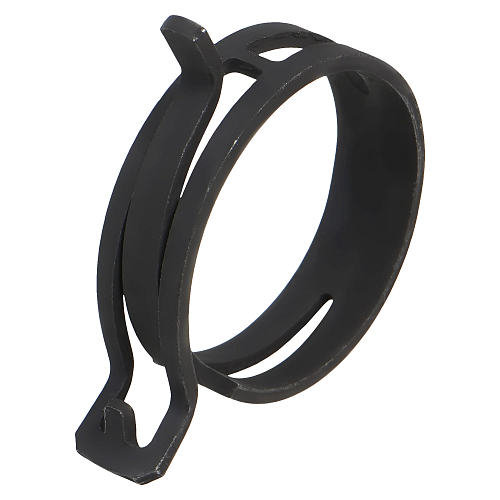 Хомут пружинный 44 (38,5-46,5/12мм), мин.42,5мм, самозажимной, хром-цинк(dacromet),черный