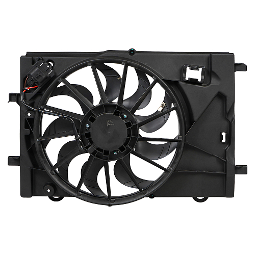 Электровентилятор охлаждения для автомобилей Chevrolet Aveo T300 (11-)/Opel Mokka (13-) (с кожухом и резистором)