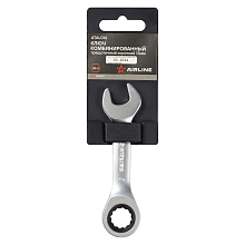 Ключ комбинированный трещоточный короткий 13мм PRO, пласт.подвес