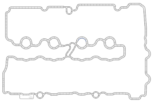 Прокладка клапанной крышки для а/м BMW 3 F30 (15-)/X1 X48 (15-)/X3 G01 (17-) 2.0i (силикон)