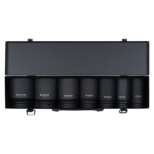 Набор головок ударных 3/4"DR L=90мм, 7пр. (30-55мм) металл.кейс