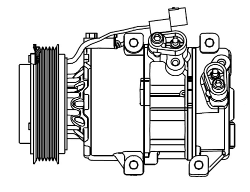 Компрессор кондиционера для автомобилей Sorento II (09-) 2.4i (до рестайлинга)