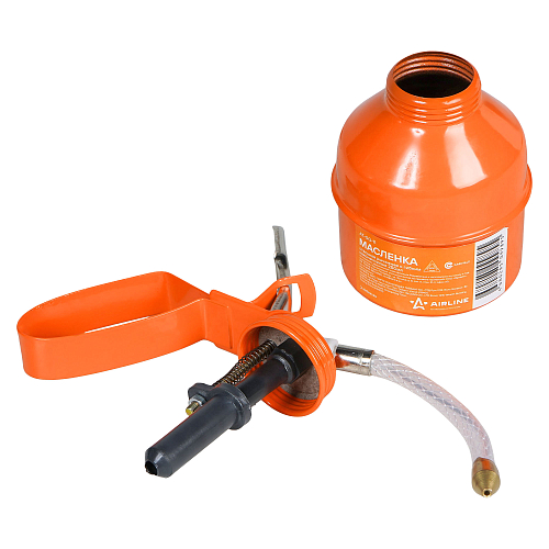 Маслёнка стальная рычажная 250мл, гибкий наконечник