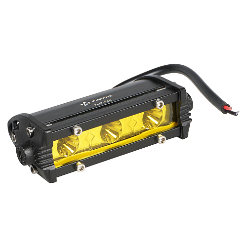 Фара (балка) светодиодная однорядная, 3LED, желтый дальний свет, 4.5Вт, 108x30x47мм, 12/24В