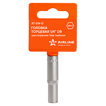 Головка торцевая 1/4"DR шестигранная 7мм, L=50мм пласт.подвес