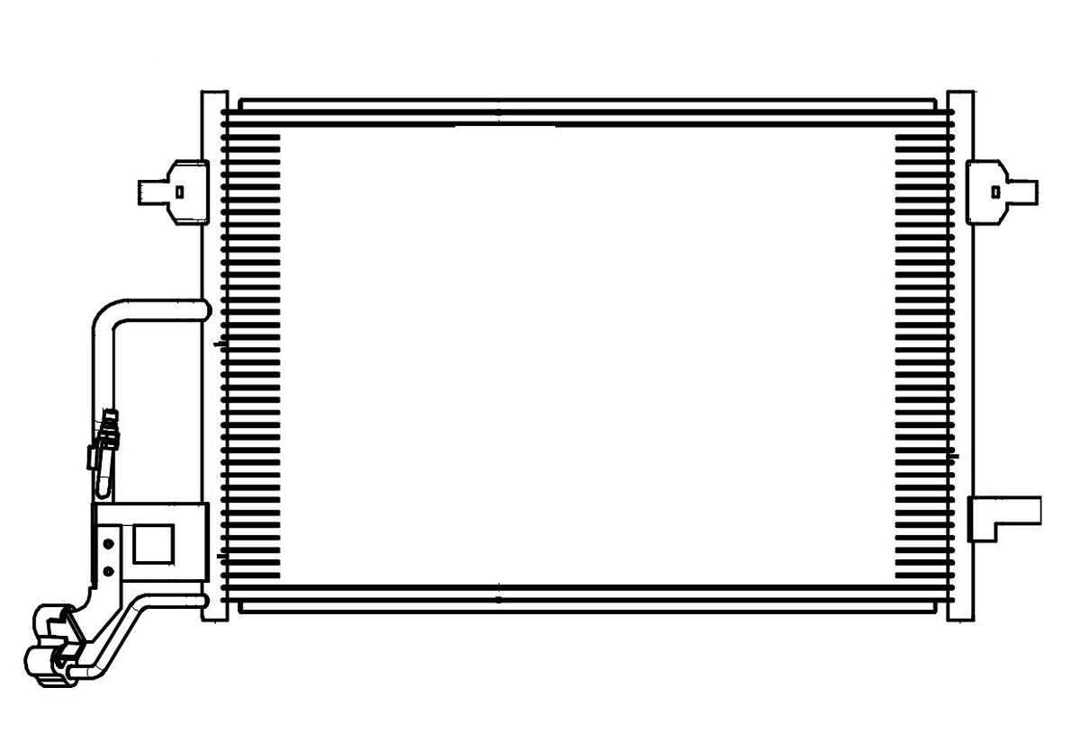 Радиатор кондиционера для автомобилей Passat B5 (00-)/Superb (01-)