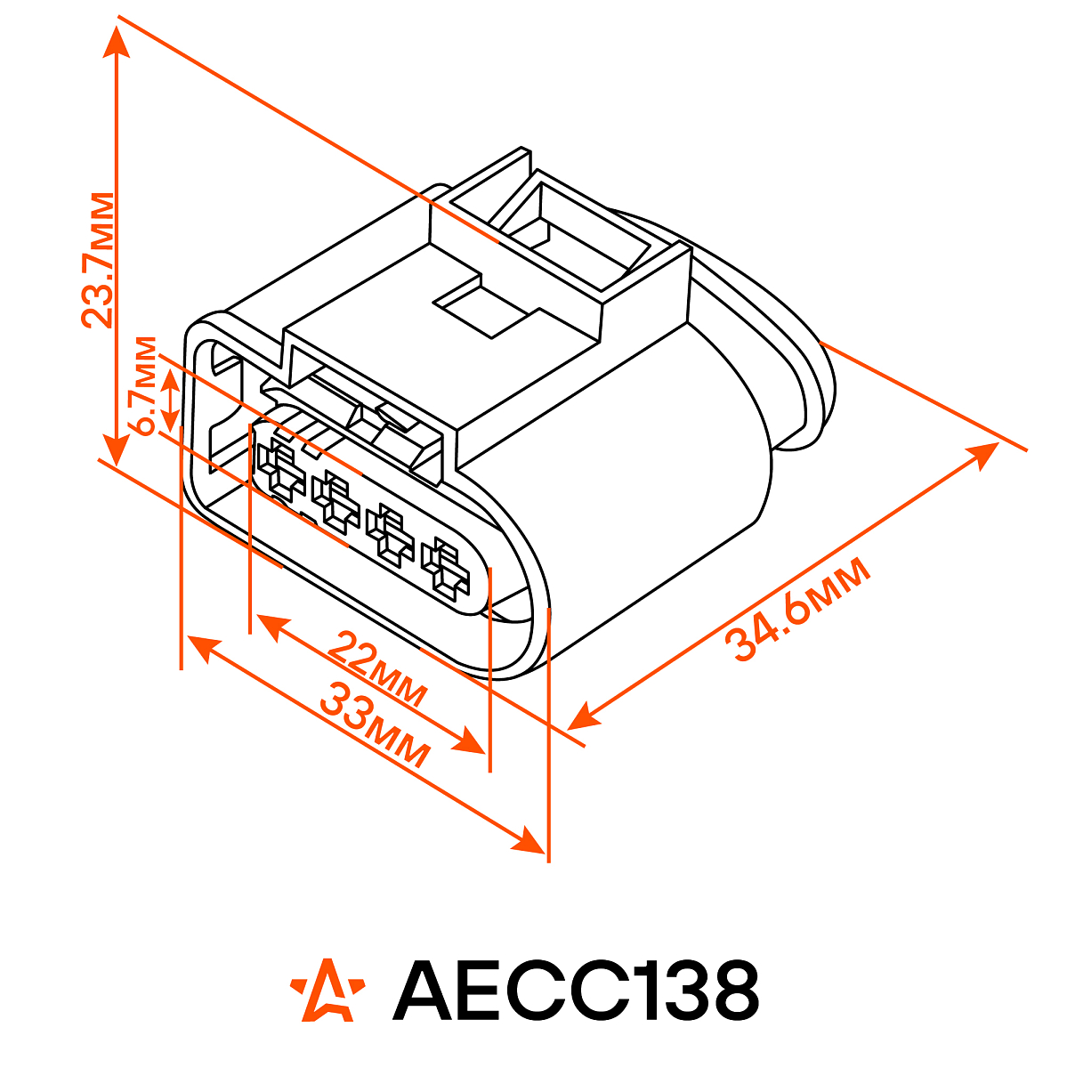 Разъем 4 pin с проводами для катушки зажиг. для VAG Octavia III, A3; Mercedes M W164, GL X164