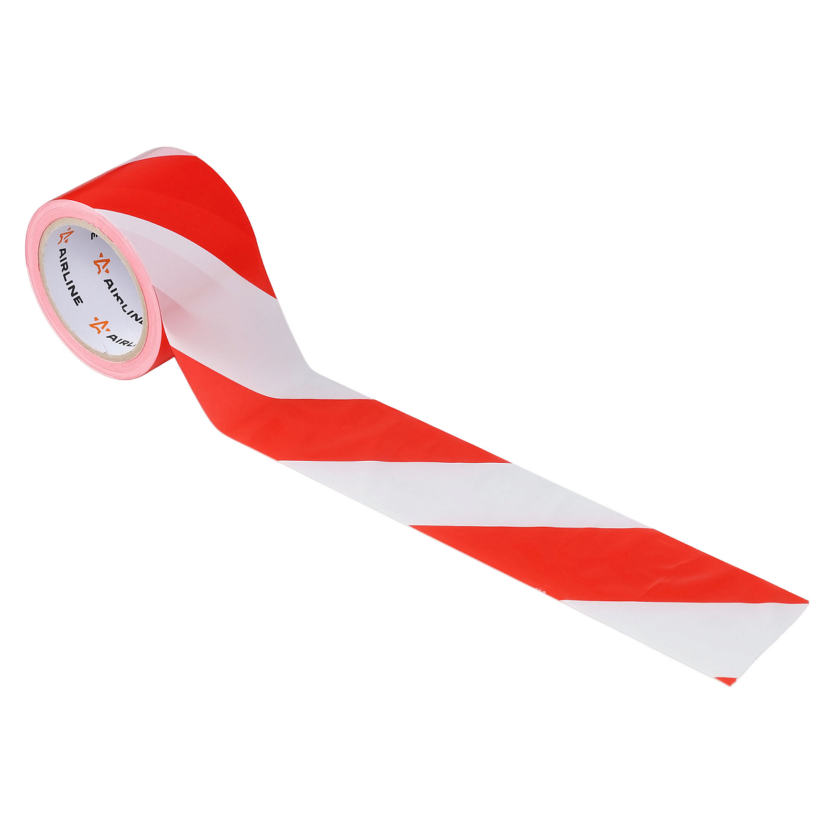 Лента сигнальная оградительная 75мм*100м, 30мкм, цвет красный/белый