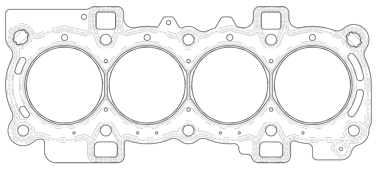 Прокладка ГБЦ для а/м Ford Focus II (05-)/Volvo S40 II (04-) 1.6i [HWDA;HWDB]
