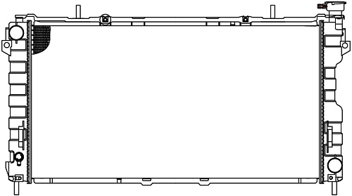 Радиатор охлаждения для а/м Caravan (00-)/Voyager (00-) 3.3i/3.8i (до 2004г.)