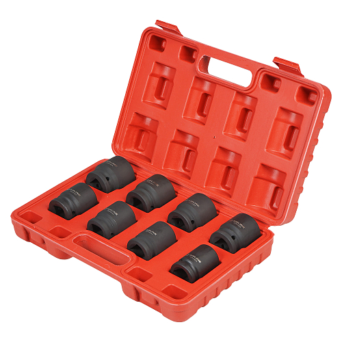 Набор головок ударных 3/4"DR L=56мм, 8пр. (24-38мм) пласт. кейс.