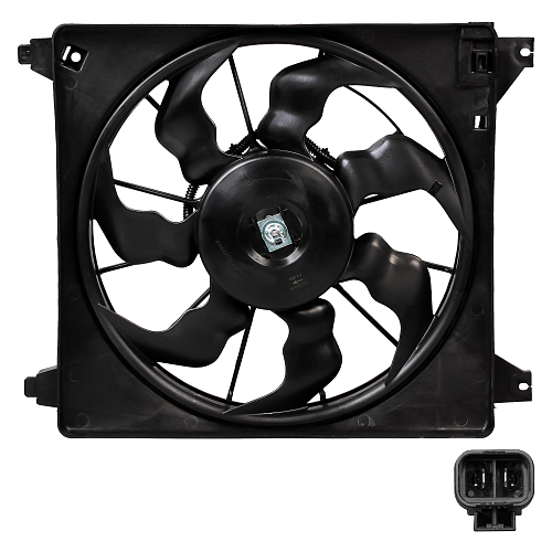 Электровентилятор охлаждения для автомобилей Hyundai Grand Starex (H-1) (07-) 2.5D (A2) (с кожухом)