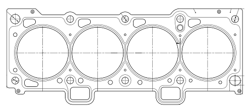 Прокладка ГБЦ для автомобилей Лада 2170 1.6 (d=82 мм.) (металл) трехслойная