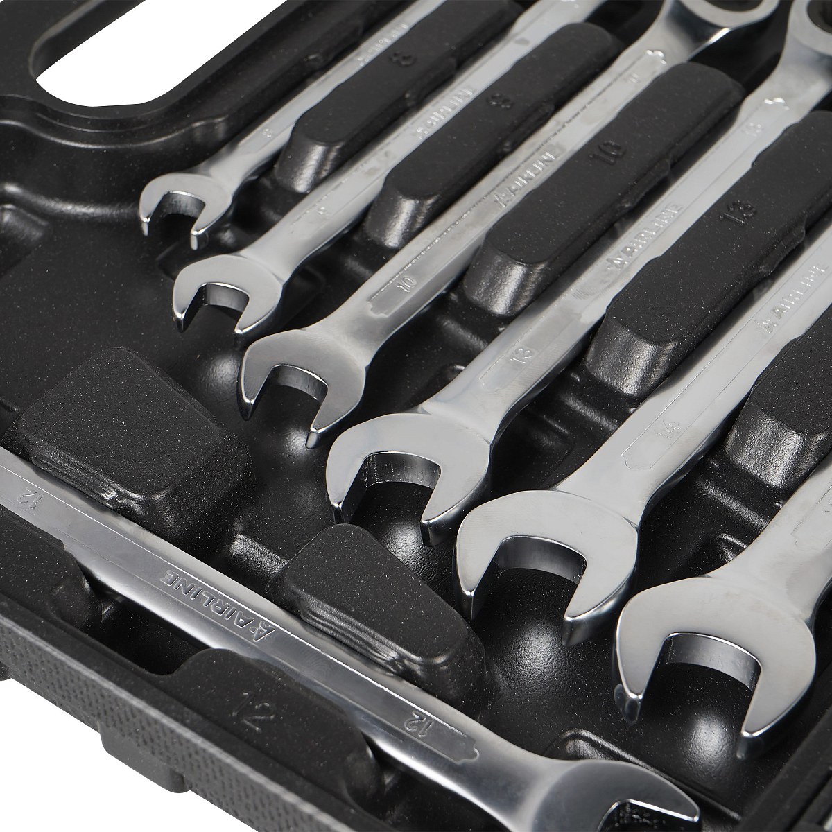 Набор ключей комбинированных трещоточных PRO 12пр. (8-19мм) пласт.кейс