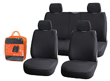 Чехлы-майки "Блааст" комплект передние/задние, цвет черный, материал велюр