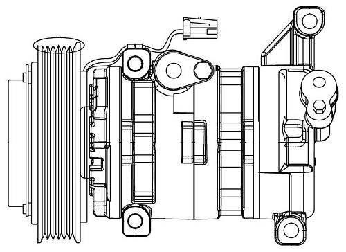 Компрессор кондиционера для автомобилей Mazda 3 (BK) (03-) 1.6i