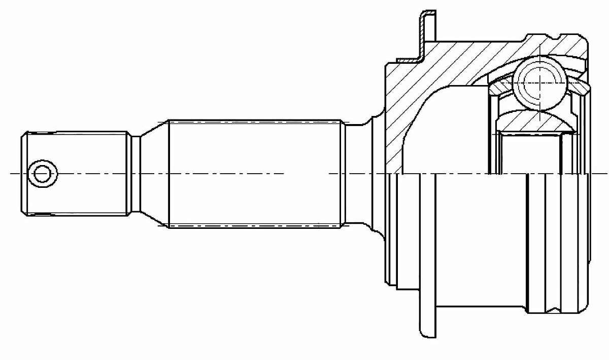 ШРУС наружный задний для автомобилей Mitsubishi Outlander XL (05-) 2.4i CVT 4WD