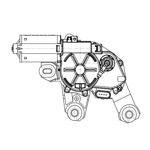 Моторедуктор стеклоочистителя для автомобилей VAG Q7 (15-) (задн.)