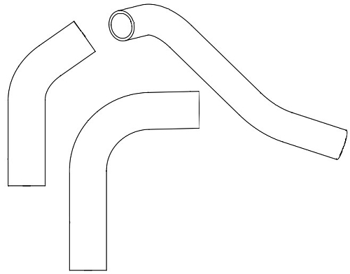Патрубки охл. для а/м ГАЗель 3302 УМЗ-4216 Е-3 (EPDM, кмпл., 3шт.)