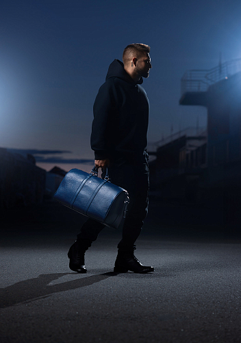 Сумка дорожная спортивная кожаная LUZAR 540х300х250мм