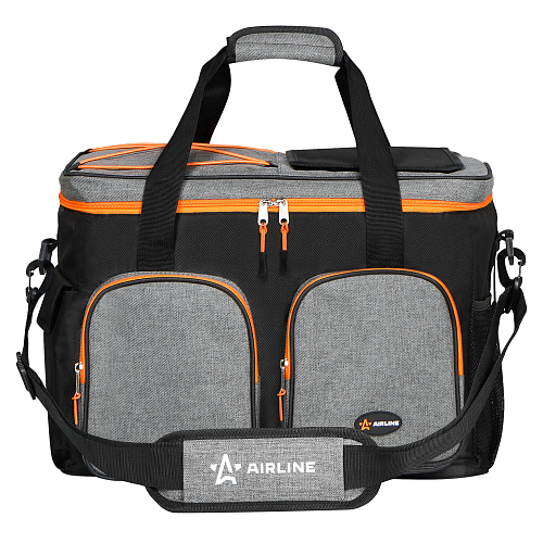 Сумка-холодильник (термосумка) PRO, 36л, 44*33*25см, водонепр., чер./сер.