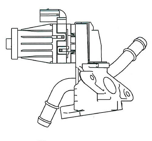 Клапан EGR (рециркуляции отработавших газов) для автомобилей Ford Transit (06-) 2.2D