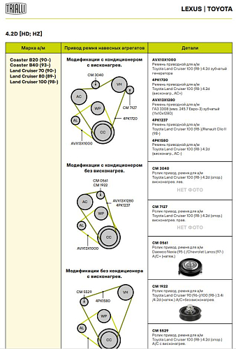 Ролик привод. ремня для автомобилей Daewoo Nexia (95-)/Chevrolet Lanos (97-) A/C+ (натяжной) (CM 0561)