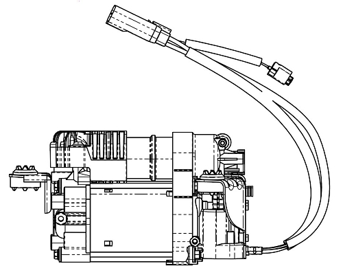 Компрессор пневмоподвески для а/м Jeep Grand Cherokee (10-) 3.0i/3.6i/5.7i/6.4i