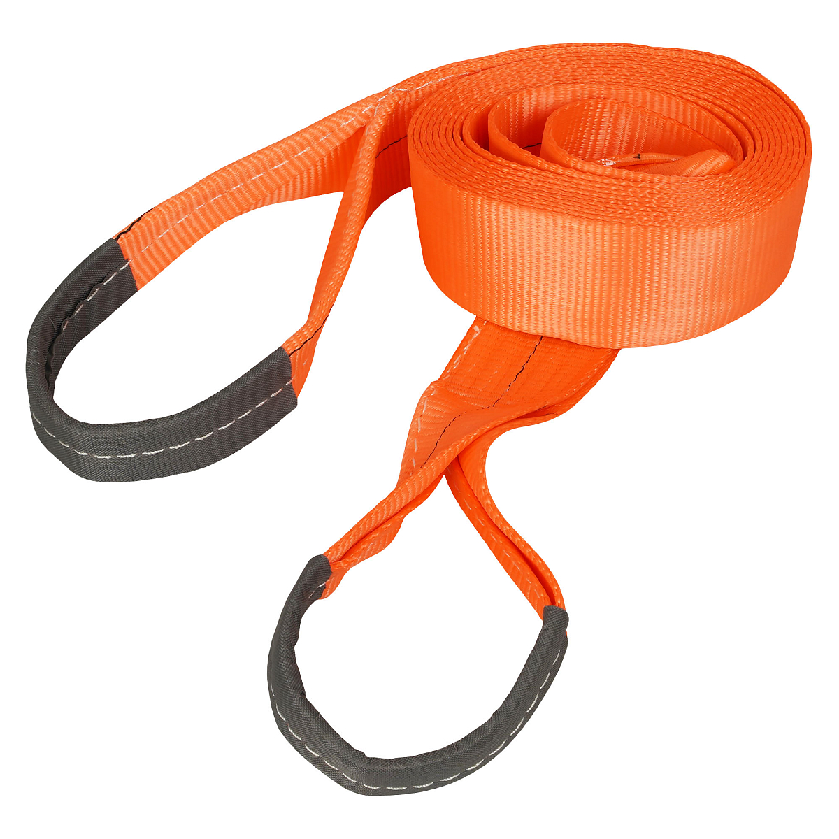 Трос VIP буксировочный усиленный (лента) 15 т, 6 м , 2 металл. шакла, с мешком