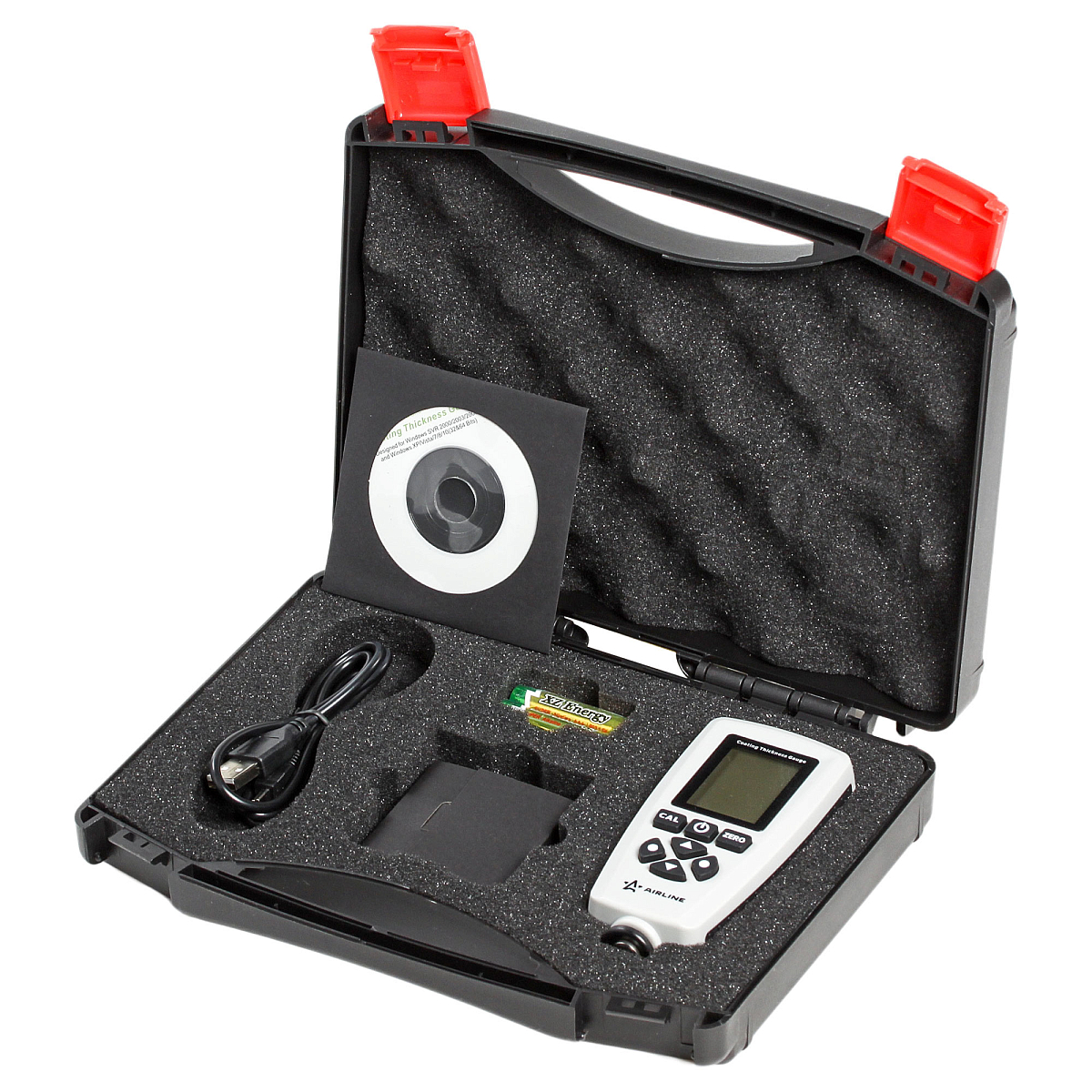 Толщиномер лакокрасочного покрытия PRO, непрерывн.измерение, черн./цвет. металлы, в кейсе