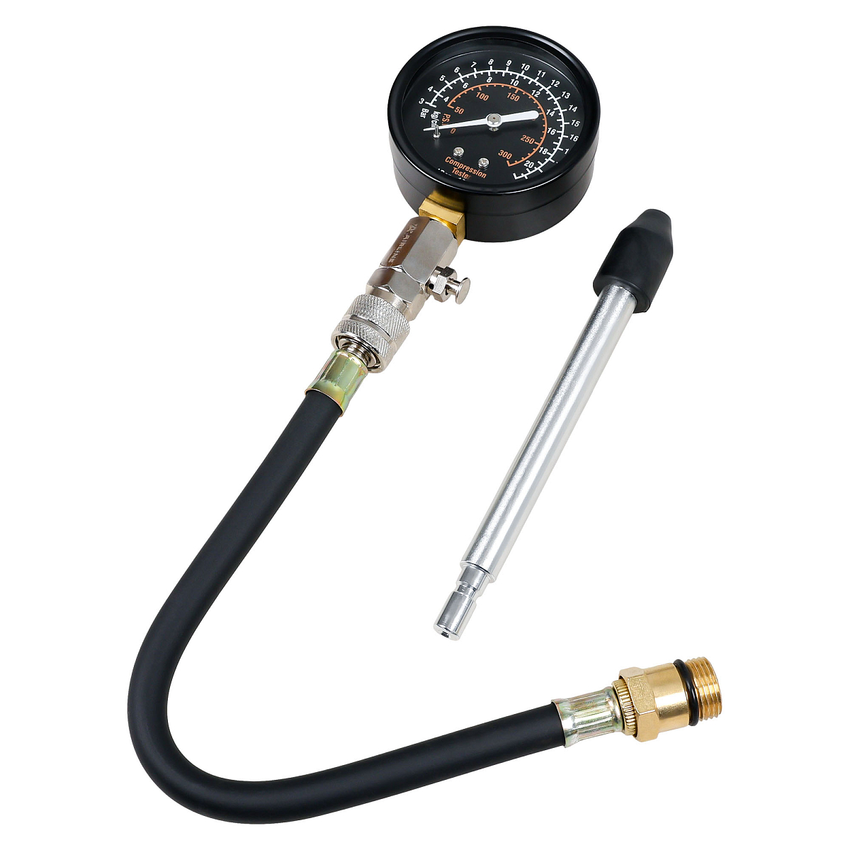 Компрессометр для бензиновых двигателей PRO, набор 3пр., кейс