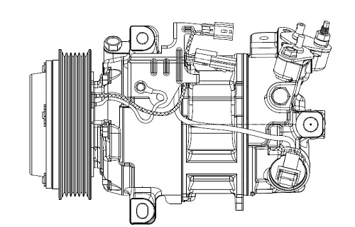 Компрессор кондиционера для автомобилей Qashqai (13-)/X-Trail (T32) (14-) 2.0i
