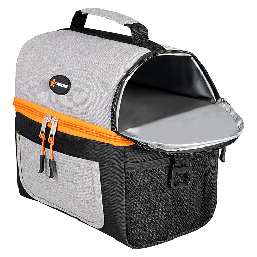 Сумка-холодильник (термосумка) PRO, 9л, 25*22.5*16.5см, водонепр., чер./сер.