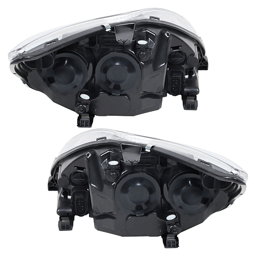 Фары для автомобилей Ford Focus II (05-) (головного света) рестайлинг, галоген, электрический корректор., цвет рамы: хром, комплект: левая и правая (2 штуки)