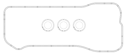 Прокладка клапанной крышки для а/м Toyota Highlander (07-)/Lexus RX (08-)/Camry (06-) 3.5i (кмпл. лев.)