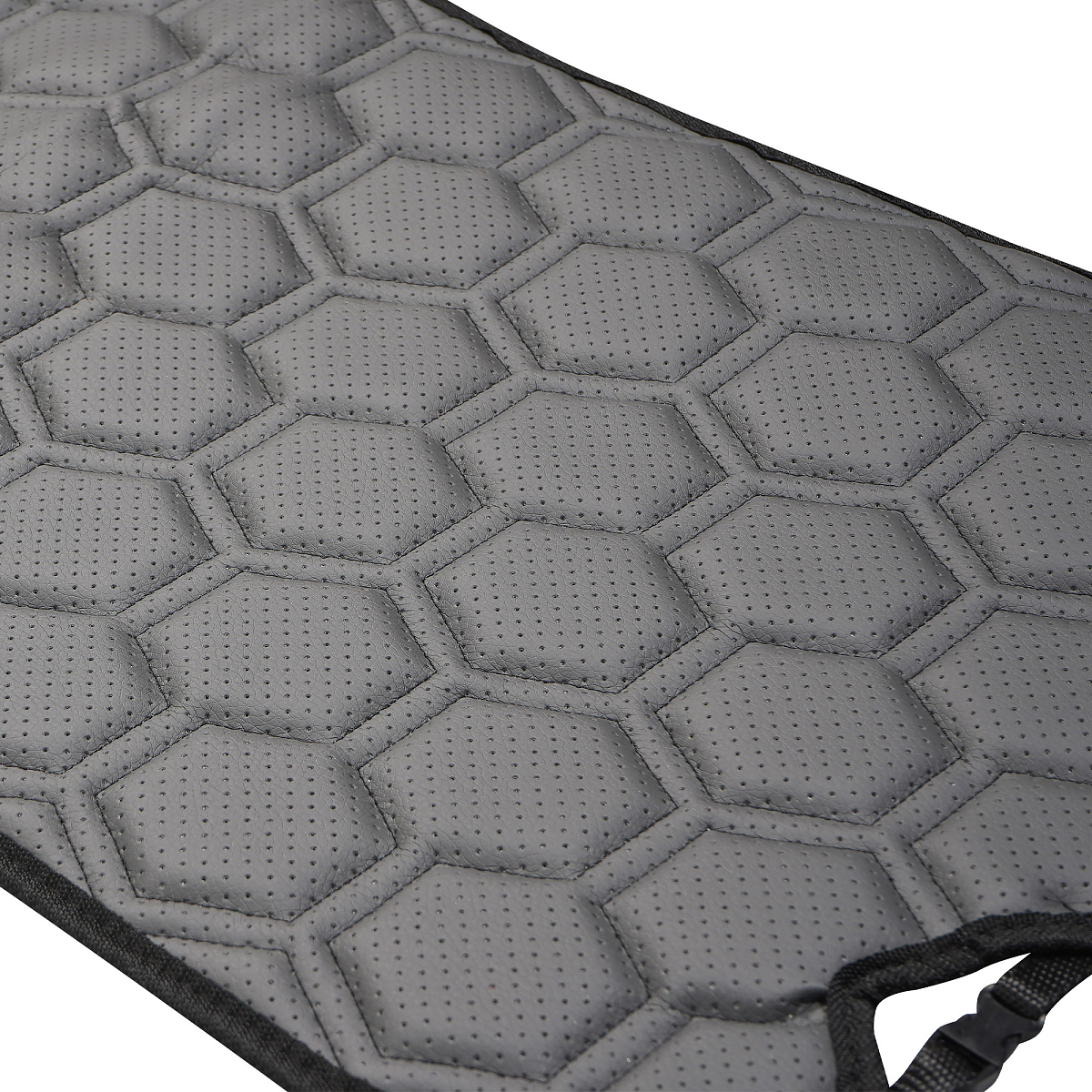 Накидка "Алькантара", задняя (3 предмета), экокожа с перфорацией, серая