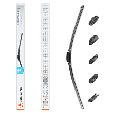 Щетка стеклоочистителя бескаркасная SILICONE 650мм (26") 5 адаптеров