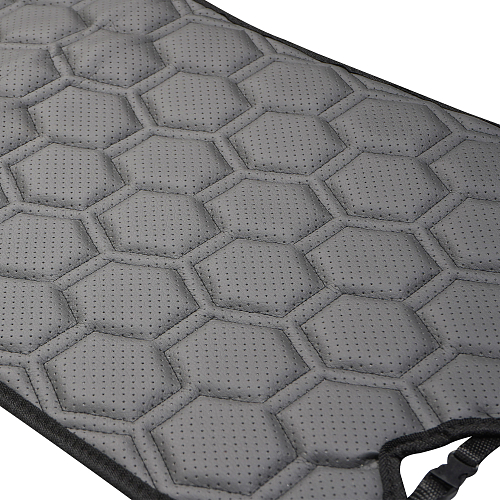 Накидка "Алькантара", задняя (3 предмета), экокожа с перфорацией, серая