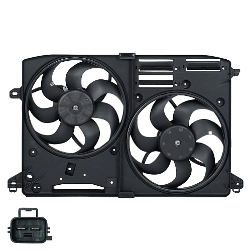 Электровентилятор охлаждения для автомобилей Ford Mondeo V (15-) (2 вент.) (с кожухом)