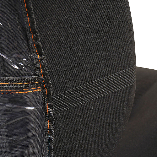 Накидка защитная на спинку переднего сиденья (65*50 см), ПВХ, прозрачная, с карманами