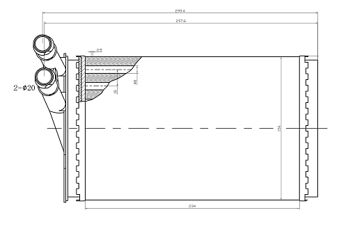 Радиатор отопителя для автомобилей Passat B5 (96-)