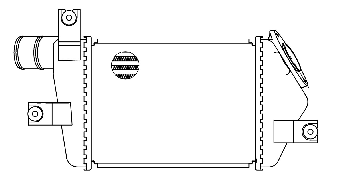 ОНВ (радиатор интеркулера) для автомобилей L200 (06-)/Pajero Sport (08-) TD