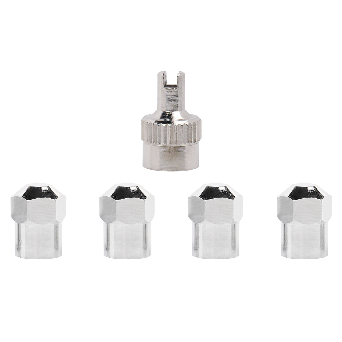 Ремкомплект для вентилей (4 золотника, 4 металл.колп, 1 ключ) в пакете